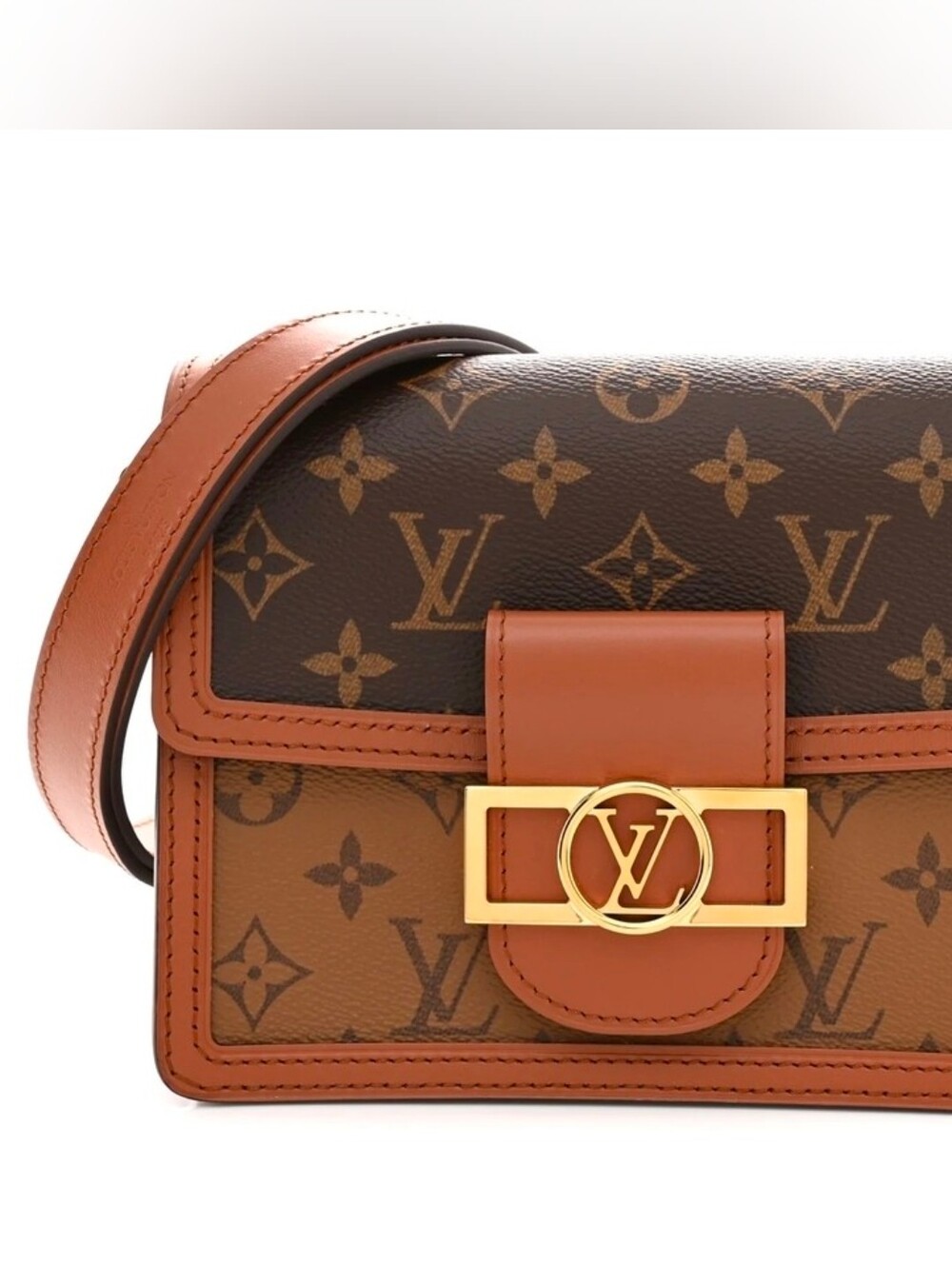 Louis Vuitton Reverse Monogram Dauphine Mini With dust Bag.